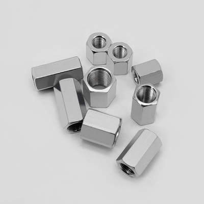 GB52 Zinc Plating Threaded Connector Nut , Hexagonal Joint Nut For Connection / Fixation
