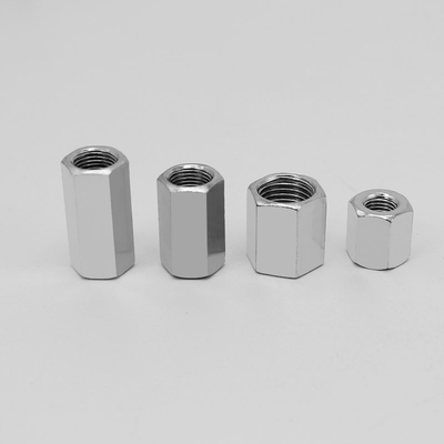 GB52 Zinc Plating Threaded Connector Nut , Hexagonal Joint Nut For Connection / Fixation