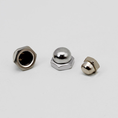 DIN 985 Carbon Steel Cap Nuts Hex Base Dome Top Bolts For Protection Aesthetics